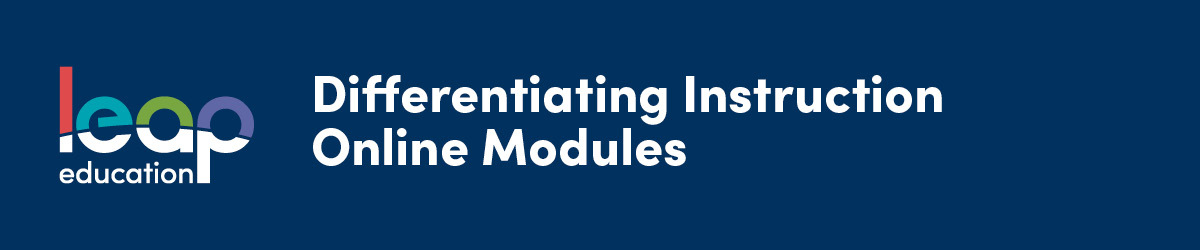 Differentiating Instruction Full Modules Package